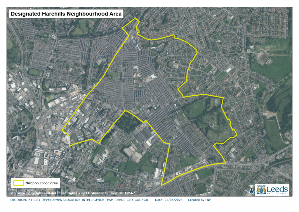 Harehills Neighbourhood Area - aerial photo